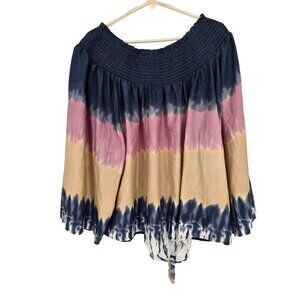 Hollywood & Vine Size 3X Womens Top Boho Bell Sleeve Hippie Blouse